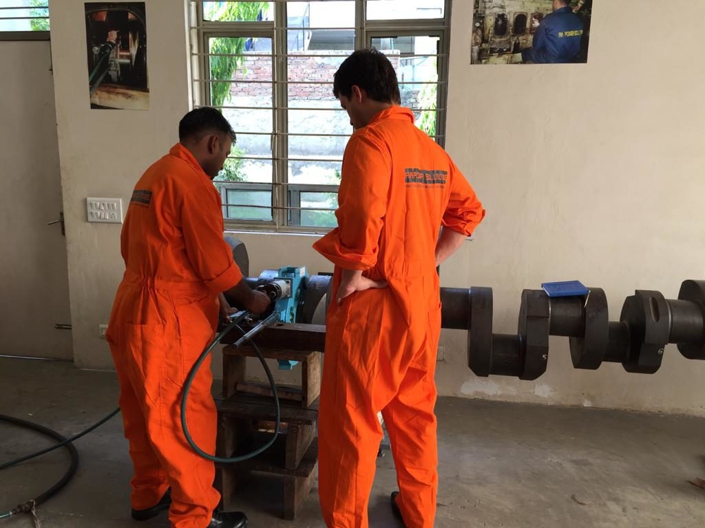 Training on Operation of Crankshaft Grinding Machine