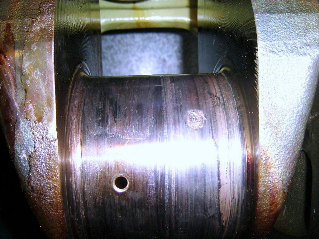 Damaged Crankpin of MAN Marine Diesel Engine