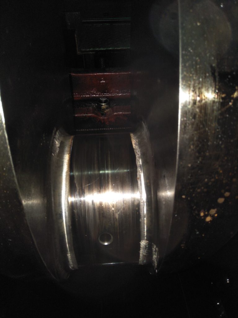 Damaged Crankpin of Marine Engine