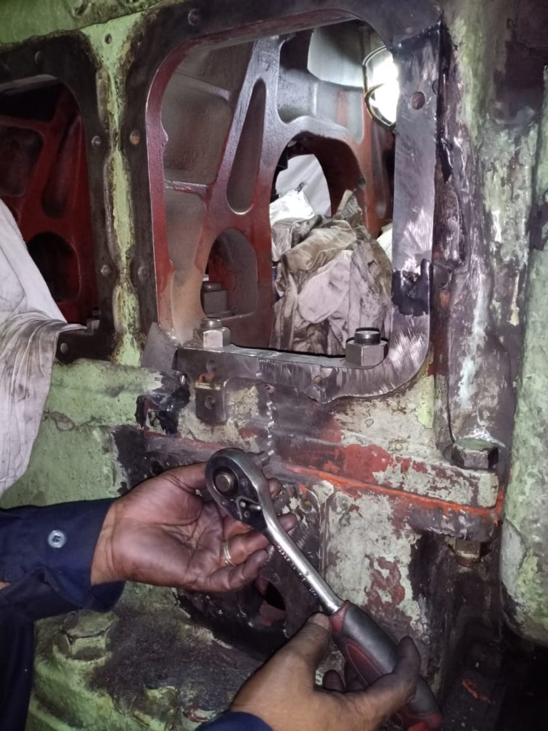 Onsite Repair of Engine Block by Metal Stitching & Metal Locking